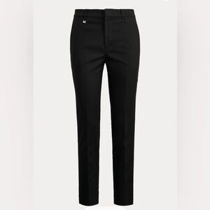 NWT Ralph Lauren Black Double-Faced Stretch Cotton Pant 00